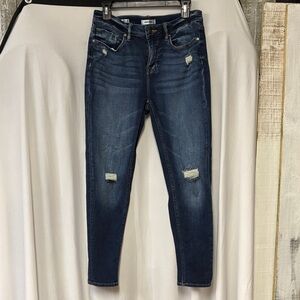 Vigoss Dark Blue Distressed Skinny Jeans